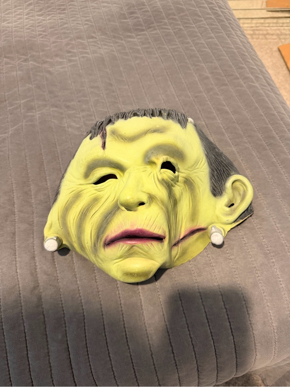 Green Halloween Gargoyle Face Wall Art Mask